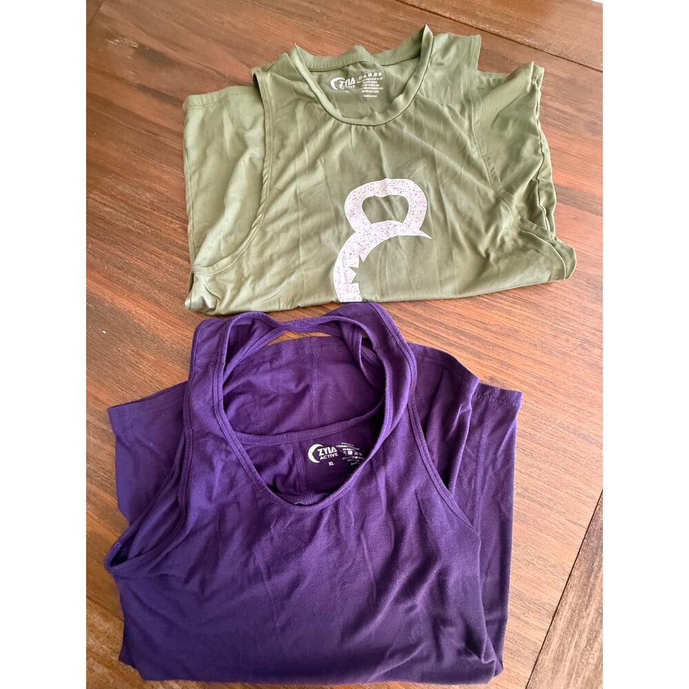 ZYIA Active Women's Gym Workout Yoga Tank Tops Lot Bundle of Two Extra Large XL
